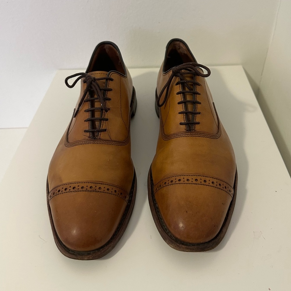 Allen Edmonds Brown Leather “Fifth Avenue” Walnut Cap Toe Oxfords - Size 11.5 D